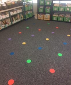 SitSpots® 30 Multi Color Circle Packs - Classroom Circle Floor Dots | The Original Sit Spots for Your Classroom Seating, Organizing and Managing Your Students (4" Circles (30), Original Multi-Color) 4" Circles (30) 26 815g3cT1sML