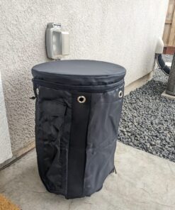 Outland Living Firebowl UV and Weather Resistant 740 Propane Gas Tank Cover with Stable Tabletop Feature, Fits Standard 20 lb Tank Cylinder, Ventilated with Storage Pocket Cover + Tabletop Black 35 815hUQDG1 L