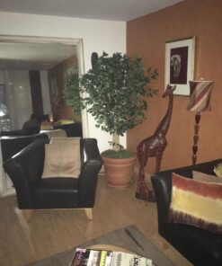 Nearly Natural 6' Palace Style Silk Artificial Ficus Tree, 6ft, Green 5216 6 ft 41 815j i7BSIL