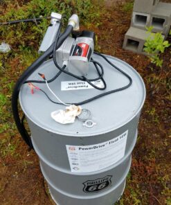 Fuelworks Fuel Transfer Pump Kit 15GPM/57LPM DC 12V 180W 22A Rotary Vane Motor with 14' Foot Anti-Static Discharge Hose & Filter, Extensible Suction Tube, 2" Inch Bung Adapter & Aluminum Manual Nozzle 23 815jOHiugDL