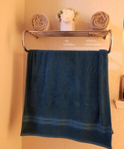 Organize It All Wall Bath Towel Bar in Chrome mounted shelf, 26" W x 11.25" L x 7.5" H 26"W x 11.25"L x 7.5"H 39 815jYzFVRrL