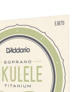 D'Addario EJ87S Titanium Ukulele Strings, Soprano 16 815jbu FUEL