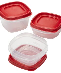 Rubbermaid Easy Find Lids Food Storage Containers, Racer Red, 6-Piece Set 6 piece 8 815ljupl2gL