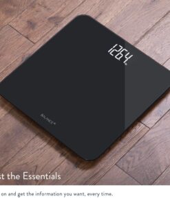 Greater Goods Digital Weight Bathroom Scale, Shine-Through Display, Accurate Glass Scale, Non-Slip & Scratch Resistant, Body Weight (Black) Basic, Black 24 815lneXCi8L 3