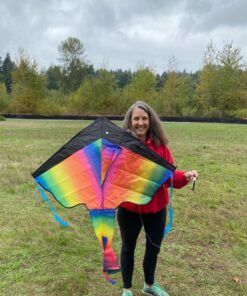 AGREATLIFE Rainbow Kite for Kids & Kites for Adults Easy to Fly, Kites for Kids Ages 4-8 Easy to Fly, Large Kites for Kids Ages 8-12, Kites for Toddlers Age 3-5, Beach Kite, Kids Kite for Beginner Classic Rainbow 43 815o85djHkL 2