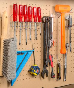 Hiltex 53106 Pegboard Hook Assortment Set, 50 Piece Heavy Duty, Pegboard Hooks for Tools, Garage & Workshops Hooks and Holders, Accessories for Craft Room, Wall Storage Shelving Peg Hooks 50 Piece: Hooks 28 815oRK9q92L 1