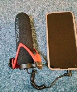 comica CVM-V30 LITE Video Microphone,Super-Cardioid Condenser On-Camera Shotgun Microphone for Canon Nikon Sony Panasonic DSLR Cameras,Mic for iPhone Android Smartphone with 3.5mm Jack(Red) Red 26 815p 1K6pFL