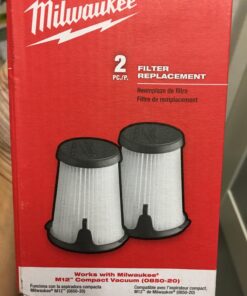 Alternative view of Milwaukee Genuine OEM 49-90-1950 3” Replacement Dry Filters for M12 Compact Vacuum (2 Pack)