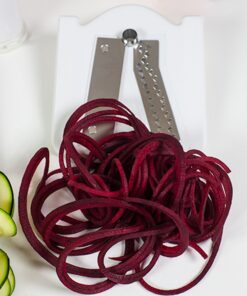 Paderno World Cuisine 3-Blade Vegetable Slicer / Spiralizer, Counter-Mounted and includes 3 Stainless Steel Blades White 43 815p9eX1hsL