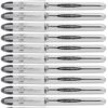 Uni-Ball Vision Elite Stick Roller Ball Pens .08mm, Black Ink, 12 Pens