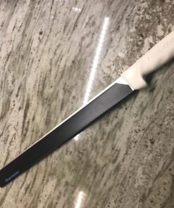 Messermeister 12” Slicer Edge-Guard, Black - Fashionable & Functional Knife Protector for Carving & Slim-Blade Knives - 2 Blade Entry Notches - 12.5” x 0.9375” 12.5” x 1.25" 21 815s9YJ5J2L