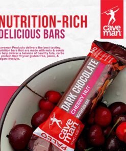 Caveman Nutrition Bars, Dark Chocolate, Cherry Nut, 12 Count, 16.9 Ounce, Friendly Paleo Bars, Excellent Value 12 Count (Pack of 1) 8 815sxQEU4lL