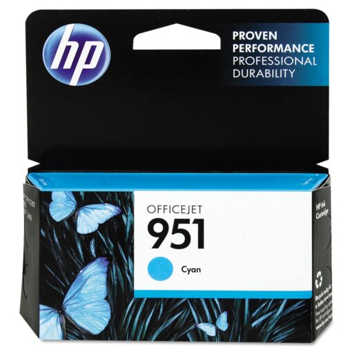 HP 951 Cyan Ink Cartridge | Works with HP OfficeJet 8600, HP OfficeJet Pro 251dw, 276dw, 8100, 8610, 8620, 8630 Series | Eligible for Instant Ink | CN050AN