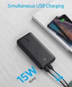 Anker Portable Charger, Power Bank, 20,000mAh Battery Pack with PowerIQ Technology and USB-C (Recharging Only) for iPhone 15/15 Plus/15 Pro/15 Pro Max, iPhone 14/13/12 Series, Samsung Galaxy (Black) Black 31 815ukg6gM6L