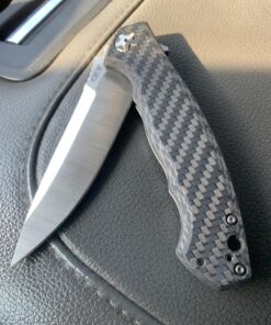 Zero Tolerance 0452CF; Pocket Knife with 4.1” Dual-Finished S35VN Steel Blade, Carbon Fiber Front and Titanium Back Handle Scales, KVT Ball-Bearing Opening, Frame Lock, Deep-Carry Pocketclip; 4.6 OZ.,Large 59 815vsqahlNL