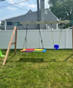 Eastern Jungle Gym Easy 1-2-3 A-Frame 2 Brackets for Swing Set with All Mounting Hardware, Green 2 A-Frame Swing Set Brackets 45 815wEUAaSzL
