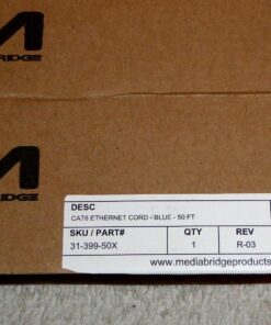Mediabridge™ Ethernet Cable (50 Feet) - Supports Cat6 / Cat5e / Cat5 Standards, 550MHz, 10Gbps - RJ45 Computer Networking Cord (Part# 31-399-50X) 34 815wN944MxL