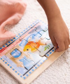 Melissa & Doug Pets 4-in-1 Wooden Jigsaw Puzzles in a Storage Box (48 pcs) - FSC-Certified Materials 30 815yiuyySXL