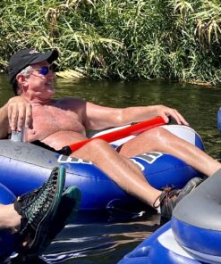 Intex River Run Connect 18 Gauge Vinyl Lounge Inflatable Floating Water Pool Tubes with 2 Cup Holders and Handles for Adults (4 Pack) 31 815ylPVSnbL