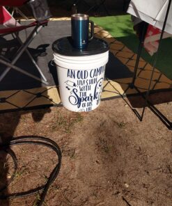 5 Gallon White Bucket & Lid - Durable 90 Mil All Purpose Pail - Food Grade - BPA Free Plasti (5 Gal. w/Lids - 3pk) 3 31 816 F026tlL