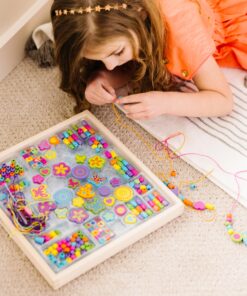 Melissa & Doug Created by Me! Bead Bouquet Deluxe Wooden Bead Set With 220+ Beads for Jewelry-Making, for 4+ years, Multicolor, 9½ 18 816 loR1ceL