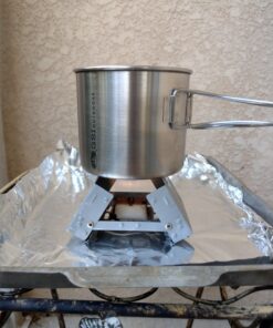 Esbit Ultralight Folding Pocket Stove with Six 14g Solid Fuel Tablets steel, Small - Original 46 81607J8tLCL