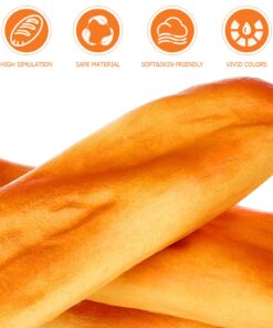 Alternative view of ULTNICE 3pcs Artificial French Long Bread Loaf Lifelike Fake Dessert Cake Food Pretend Play Food Playset Toys Photography Prop Kitchen Decoration, Medium