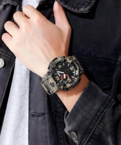 Gosasa Men's Watches Multi Function Military S-Shock Sports Watch LED Digital Waterproof Alarm Watches… A _1520_camouflage&green 26 8162MnJwZYL