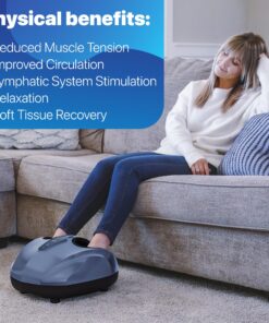 MIKO Foot Massager Machine with Deep-Kneading, Compression, Shiatsu, and Heat for Plantar Fasciitis, Neuropathy, Fits up to Men Size 13 Grey With Button 33 8162ZirQatL