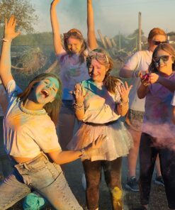 Color Blaze Holi Colored Powder - 5 lbs of Each Color - Pink, Orange, Yellow, Teal, Blue - For Toss, Rangoli, Fun Run, War, Party & Festival - Pack of 5 Bags - 25 Pounds in Bulk 26 8162jtmIxIL