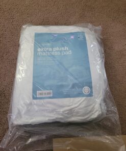 ExceptionalSheets Pillow Top Mattress Pad - Found in Marriott Hotels with Fitted Skirt and 18" Deep Pockets - Supportive Pillowtop Mattress Pad Cover with Cluster Fiber - Queen Size 52 81635fVtfML