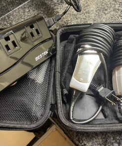 BESTEK Universal Travel Adapter 220V to 110V Voltage Converter with 6A 4-Port USB Charging and UK/AU/US/EU Worldwide Plug Adapter (Black) 02 black 30 81636DNj49L