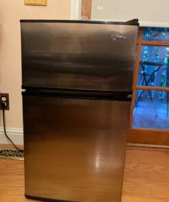 Midea WHD-113FSS1 Compact Refrigerator, 3.1 cu ft, Stainless Steel Double Door 50 8163z4g4pnL