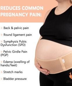 Jill & Joey Maternity Belt - Belly/Back Support Band Brace - Pregnancy Must Haves (Beige, Medium) Beige 31 8165B81I0L