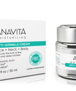 Anavita Moisturizing Anti Wrinkle Anti Aging Cream W/Peptide & Hyaluronic Acid - Day Night - Facial Fine Lines Wrinkles Elasticity Skin Tone - Face Neck Decollete Moisturizer for Women Men 1.7 fl oz 12 8165DNMEAML