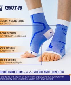 Thirty48 Plantar Fasciitis Compression Socks(1 or 2 Pairs), 20-30 mmHg Foot Compression Sleeves for Ankle/Heel Support, Increase Blood Circulation, Relieve Arch Pain, Reduce Foot Swelling Pink (1 Pair) Large 13 8165F6NqzvL