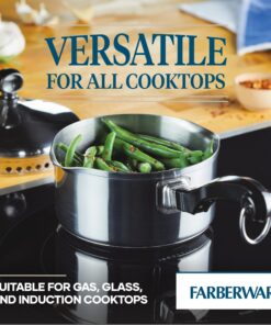 Farberware Classic Stainless Steel 1-Quart Covered Straining Saucepan, Silver Saucepan w/ Straining Lid (1 Quart) 14 8165Nh2wLcL