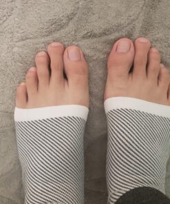 Bitly Plantar Fasciitis Compression Socks for Women & Men - Best Ankle Compression Sleeve, Nano Brace for Everyday Use - Provides Arch Support & Heel Pain Relief (White, Medium) White 1 34 8165c6xo58L