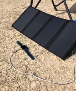 Solar Panels Charger with Digital Ammeter, BigBlue 28W SunPower Camping Solar Panel, Dual USB(5V/4A Overall), IPX4 Waterproof, Compatible with iPhone 13/11/Xs/X/8/7, iPad, Samsung Galaxy, Google Pixel Blue 72 8167SFwvltL