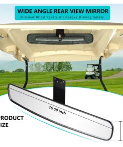 10L0L Golf Cart Rear View Mirror Universal for EZGO Club Car Yamaha, Adjustable Golf Cart Mirror with Extra Wide 270 Degree Panoramic Rearview Mirror-16.5 Inch 17 8167bQbSX0L