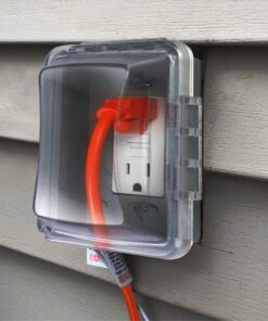 TayMac MM510C Single-Gang Horizontal/Vertical Weatherproof Receptacle Cover, 3.75 Inches Deep, Clear 26 8168Lj8ZfVL