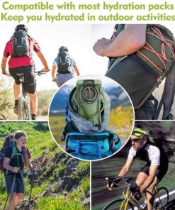 Hydration Bladder, 1.5L-2L-3L Water Bladder for Hiking Backpack Leak Proof Water Reservoir Storage Bag, BPA-Free Water Pouch Hydration Pack for Camping Cycling Running, Military Green 1.5-2-3 Liter 2L - Military Green Water Bladder 28 8168e8Wbm4L