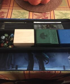 Quiver Time Black Quiver Card Carrying Case - Playing Card Case Holder for Trading Cards, MTG Card Storage Bag Deck Box Card Case (+Wrist & Shoulder Strap, Dividers + 100 Apollo Card Sleeves) 36 816A3BAm2VL