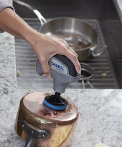 Dremel PC10-01 Versa Cleaning Tool- Grout Brush- Bathroom Shower Scrub- Kitchen and Bathtub Cleaner- Power Scrubber for Tile, Pans, Stoves, Tubs, Sinks Auto, and Grills- 39 816ACw OOtL