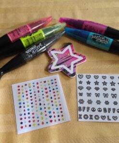 ALEX Toys Sketch It Nail Pens Salon Girls Fashion Activity, Sketch and Paint, Create Long Lasting Looks with Beautiful Nail Polish, For Ages 8 and up 17 816APFspKLL