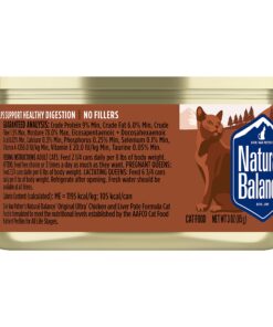 Alternative view of Natural Balance Ultra Premium Chicken & Liver Cat Food, Wet Canned Food for Cats, 3-oz. Can (Pack of 24) Chicken & Liver Pate 3 Ounce (Pack of 24)