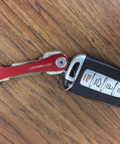 KeySmart Key Holder for Keychain Key Ring - Compact Key Organizer Key Chain Key Case, Minimalist Pocket-Sized EDC Keychain, Loop Piece for Car Fobs, Expandable (up to 14 Keys, Red) 42 816Bd4XXywL