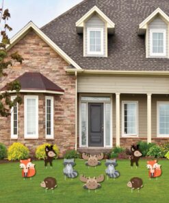 Woodland Creatures - Forest Animal Lawn Decorations - Outdoor Baby Shower or Birthday Party Yard Decorations - 10 Piece 10 816EcFSLcmL
