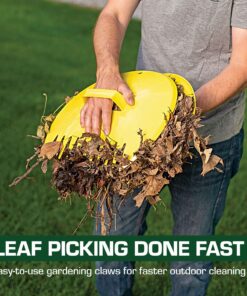 Alternative view of Rugg Original Leaf Scoops, Large Size Hand Rake Claws for Debris & Yard Waste Pick Up, Yellow, (One Pair)