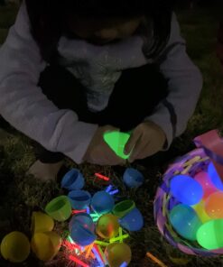 GiftExpress 100 Pcs Mini Glow Sticks Assorted Colors, Bulk Mini Glow in The Dark Sticks for Easter Eggs Filler, Easter Basket Stuffers, Easter Night Egg Hunts, Fishing Floats, Halloween Glow Party 22 816FncRFanL